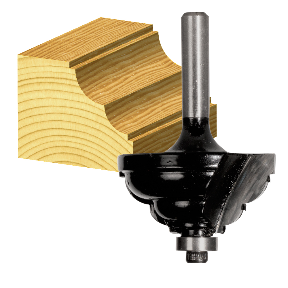 Double cove shop router bit